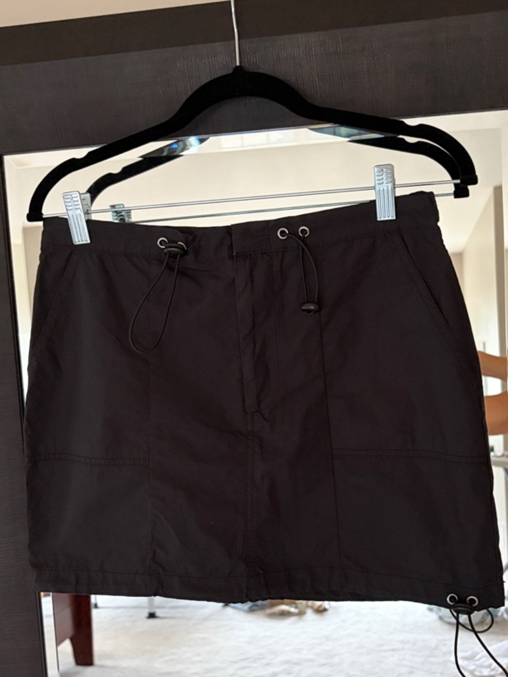 Cotton On Black Drawstring Mini Skirt